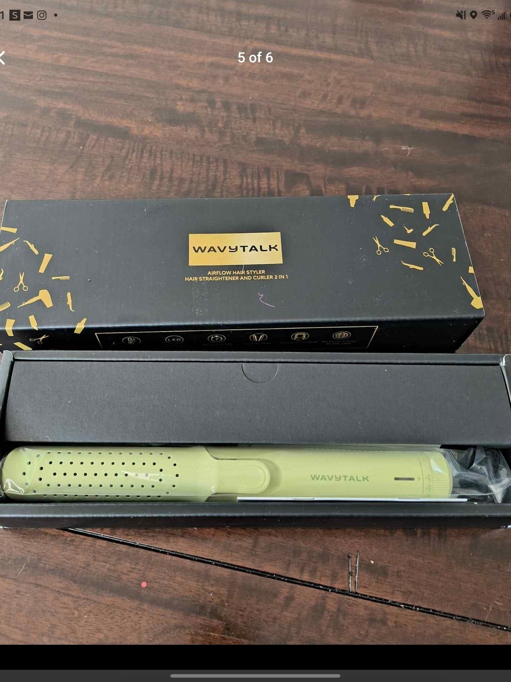 WAVYTALK Olive Green 2-in-1 Airflow Hair Styler - Straightener & Curler